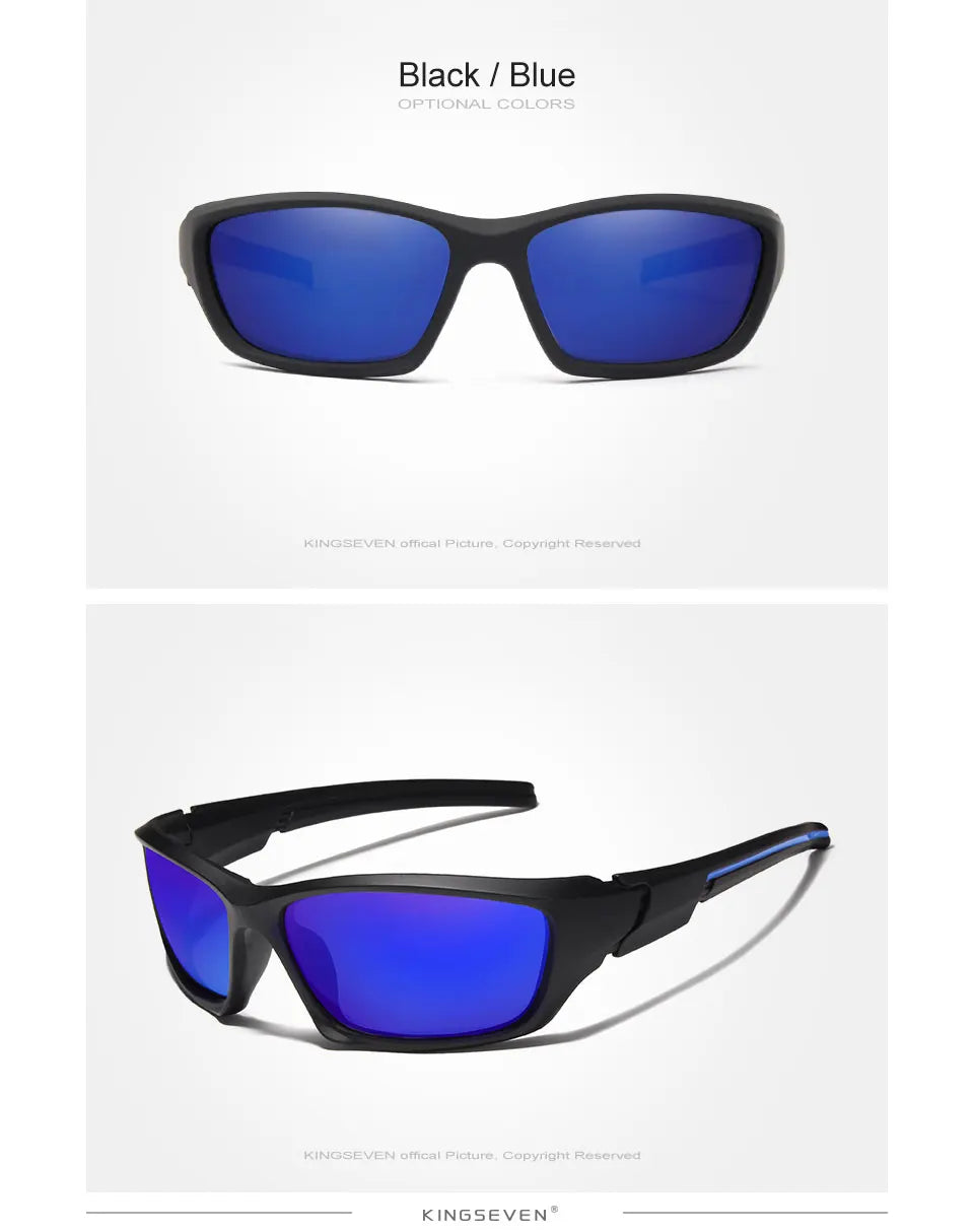 Lunettes de soleil polarisées TR90 pour homme — monture miroir, vision nocturne
