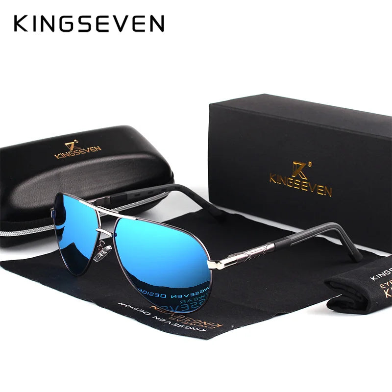 Lunettes de soleil homme vintage aluminium polarisées — classique, revêtement miroir, conduite