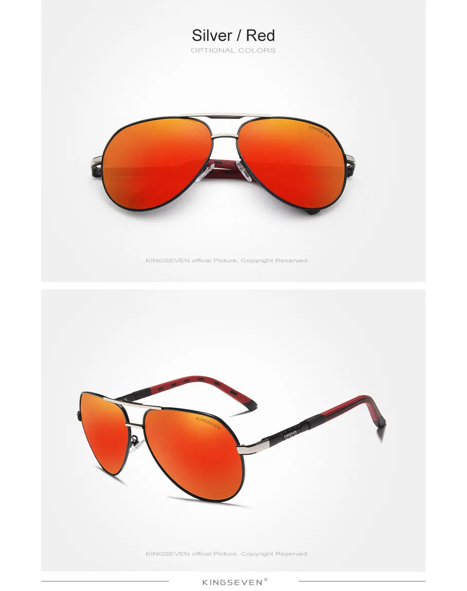 Lunettes de soleil homme vintage aluminium polarisées — classique, revêtement miroir, conduite