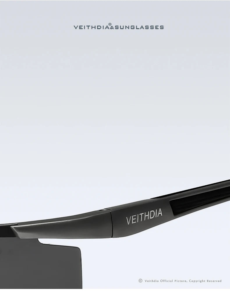 VEITHDIA aluminium magnésium hommes lunettes de soleil polarisées UV400 revêtement miroir lunettes de soleil en plein air lunettes pour homme accessoires 6588