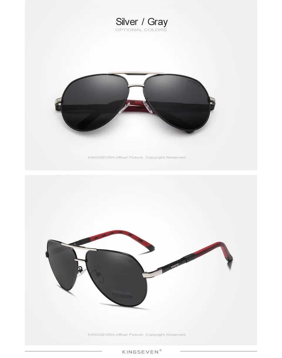 Lunettes de soleil homme vintage aluminium polarisées — classique, revêtement miroir, conduite