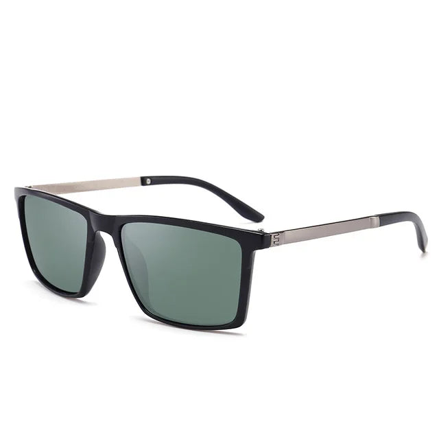Psacss - Gafas de sol polarizadas cuadradas para hombre, lentes de conducción, de alta calidad, retro, UV400