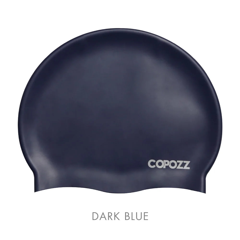 Copozz hommes élastique chapeau de natation grande taille vêtements de natation professionnel adultes imperméable chapeau de natation Silicone bonnets de natation