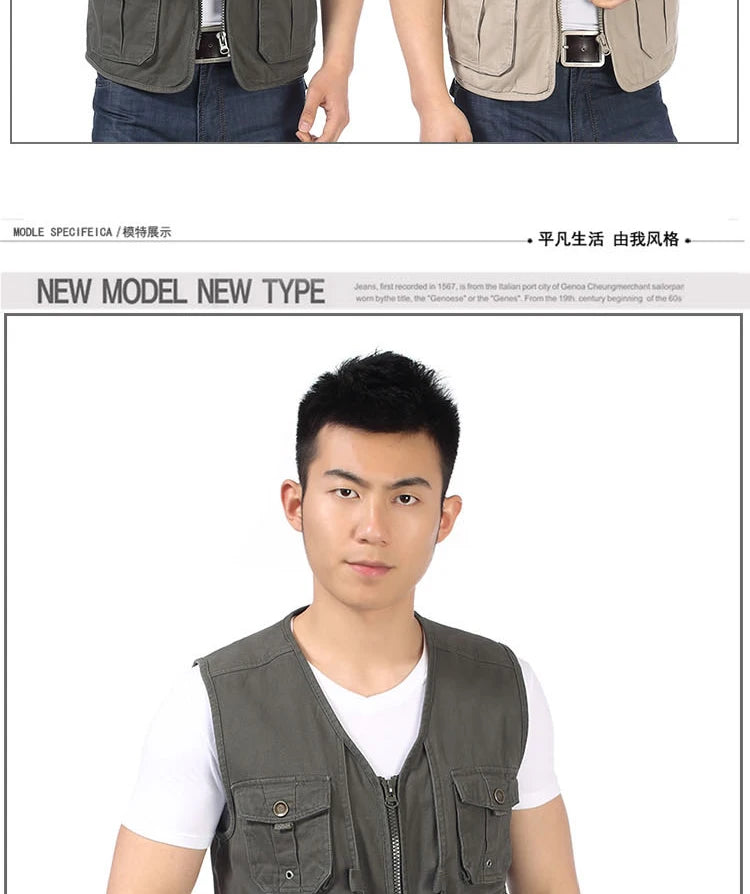 Gilet à col en V avec poches multifonctions pour hommes, gilets de loisirs pour hommes, gilets à chevrons, design décontracté, 4XL, printemps et automne