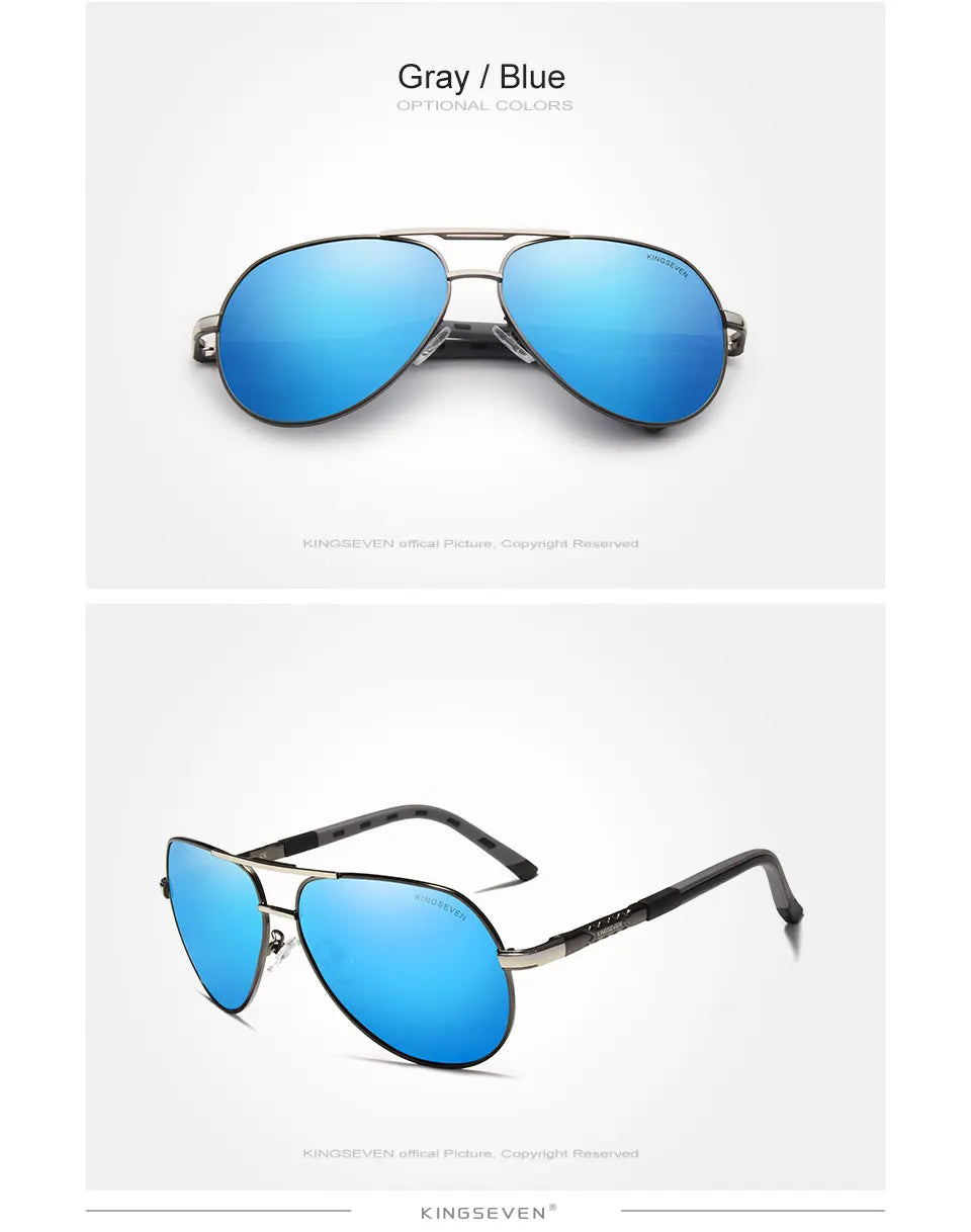 Lunettes de soleil homme vintage aluminium polarisées — classique, revêtement miroir, conduite