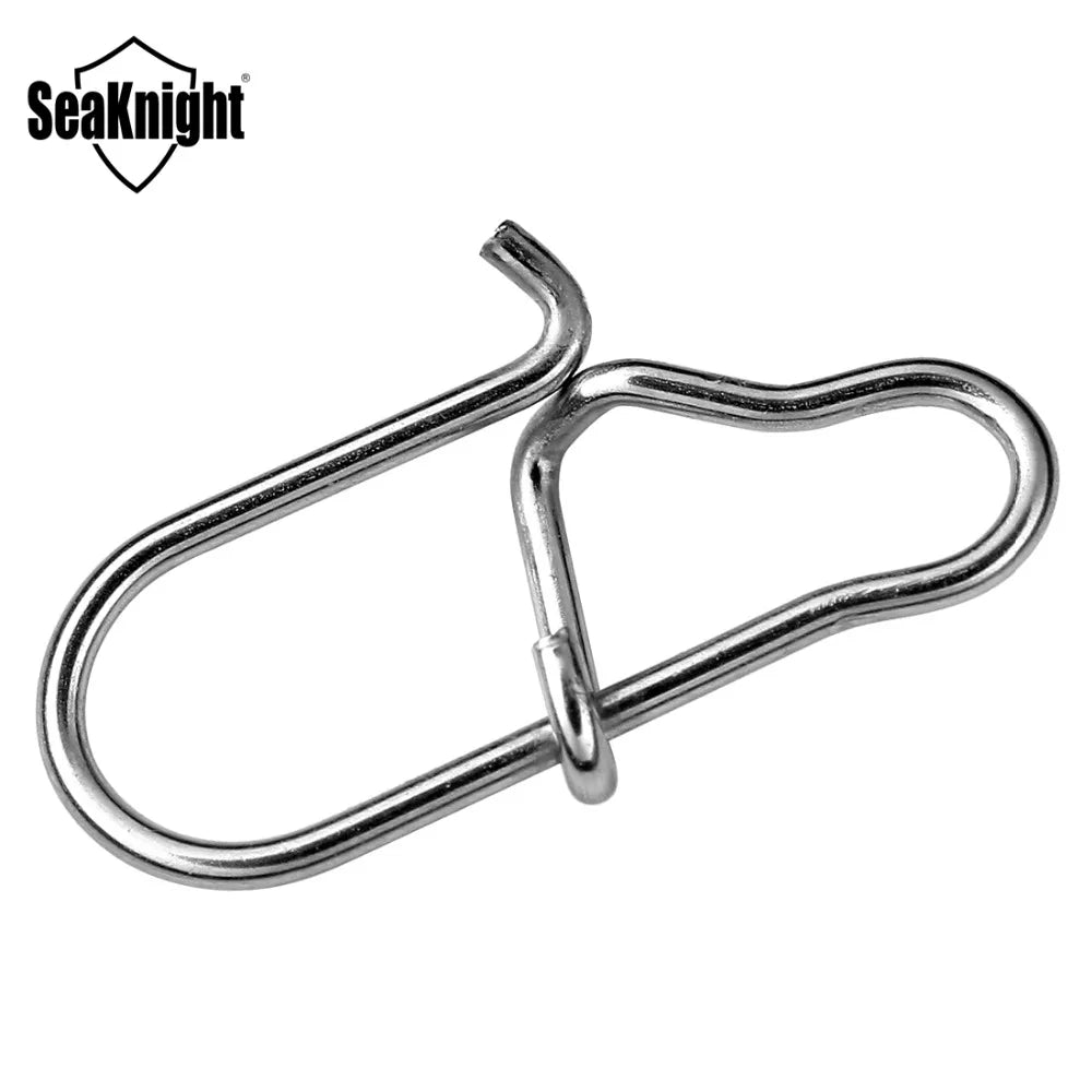Connecteurs de Pêche SeaKnight 50 Pièces — Émerillons Inox & Mousquetons