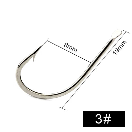 Hameçons de pêche en Bronze et acier à haute teneur en carbone 421N, 100 pièces/lot # -10 #   Tête ronde plate de gabarit d'accessoires de pêche de carpe avec la pêche barbelée