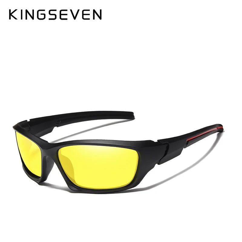 Lunettes de soleil polarisées TR90 pour homme — monture miroir, vision nocturne