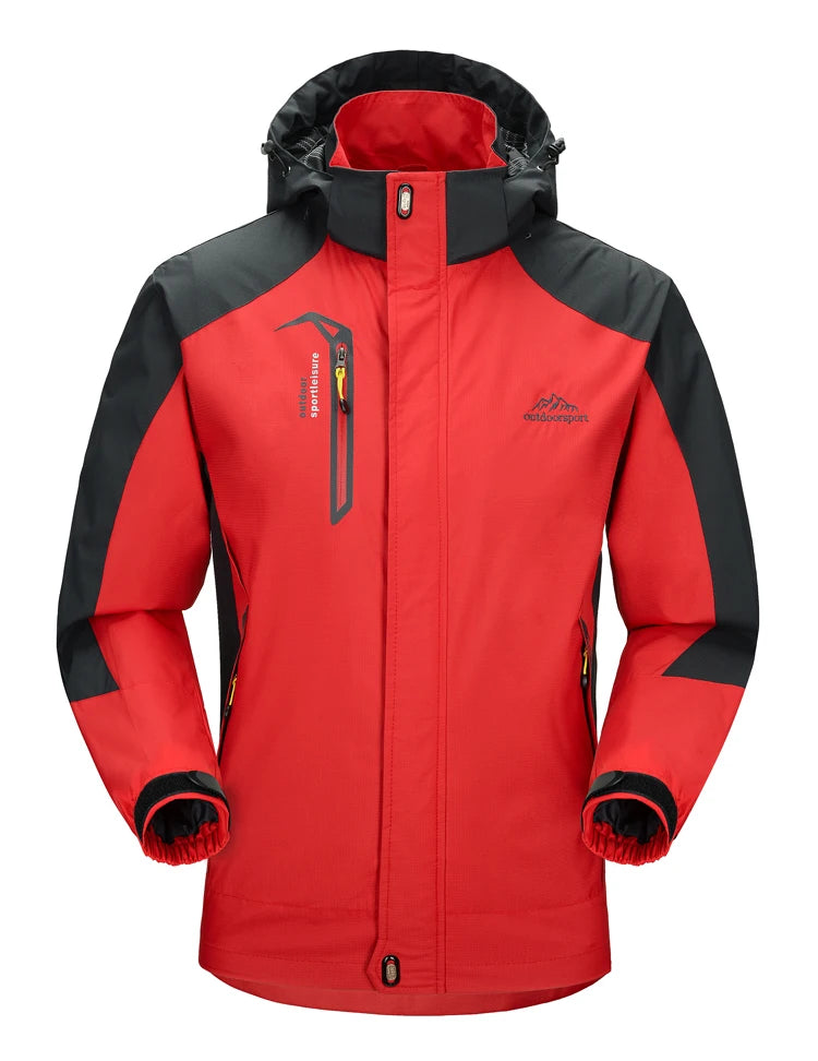 TRVLWEGO Camping randonnée veste hommes automne Sports de plein air manteaux escalade Trekking coupe-vent voyage imperméable vestes noir