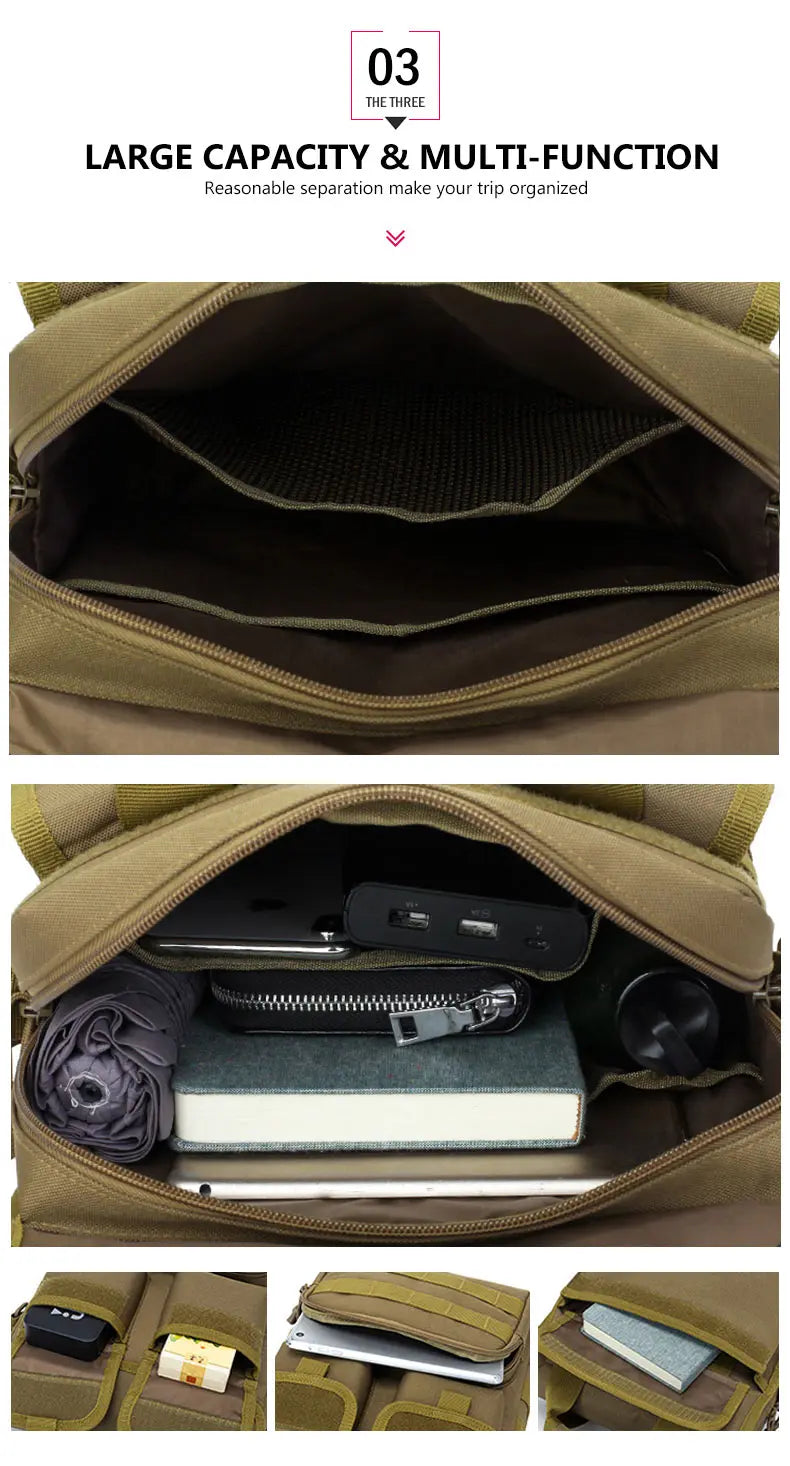 Sac à bandoulière imperméable pour homme, sac à bandoulière extérieur, sacs de messager initiés, sac à ceinture unique CamSolomon, sacs à main