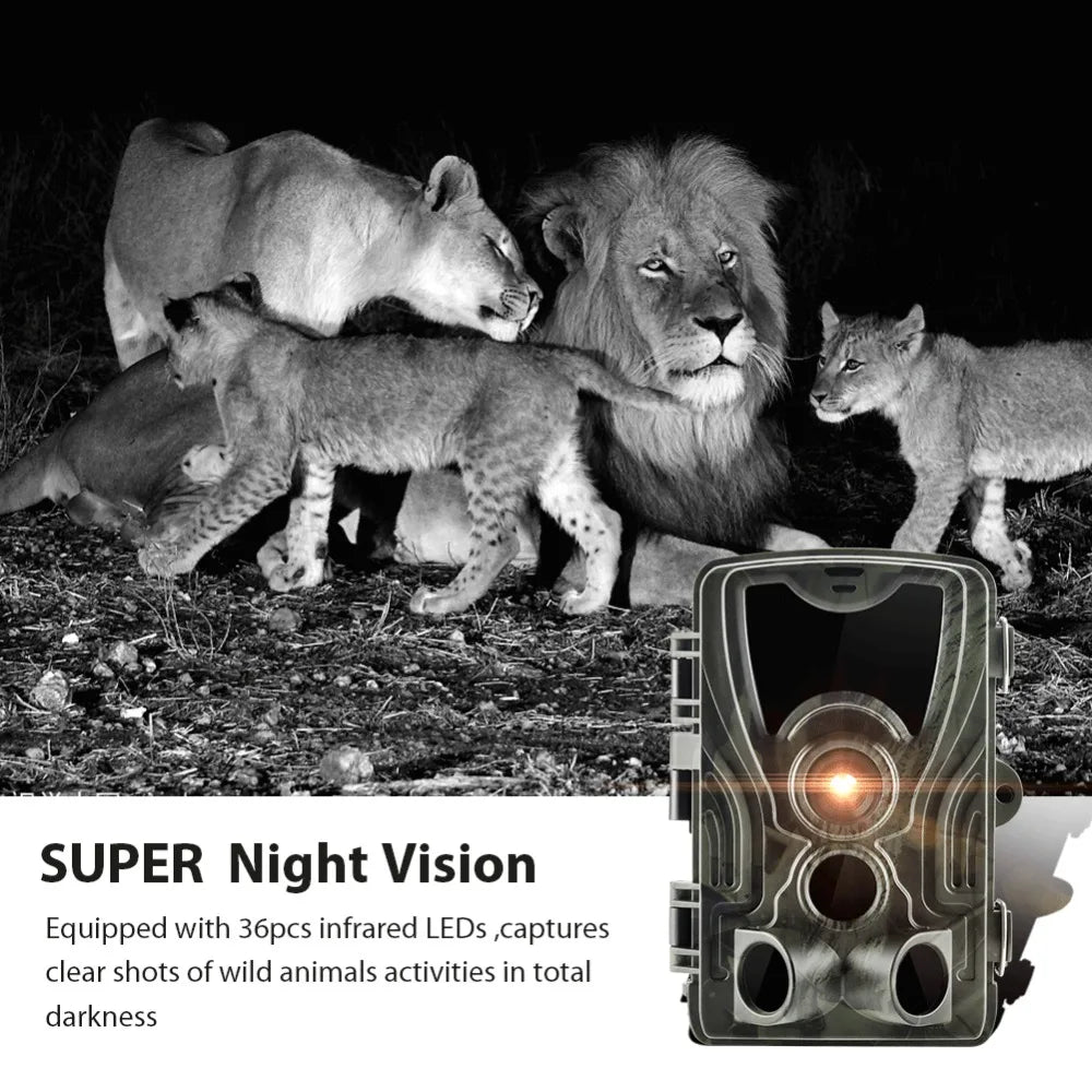 Caméra de chasse sans fil HC801A 20MP 1080P avec vision nocturne, étanche IP65, vitesse de déclenchement de 0,3s, pour la surveillance de la faune et les pièges photo