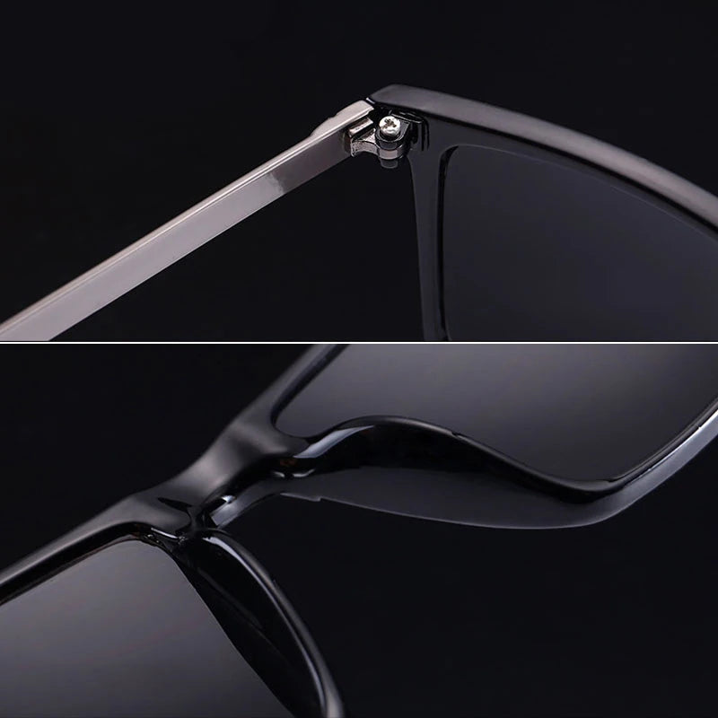 Psacss - Gafas de sol polarizadas cuadradas para hombre, lentes de conducción, de alta calidad, retro, UV400