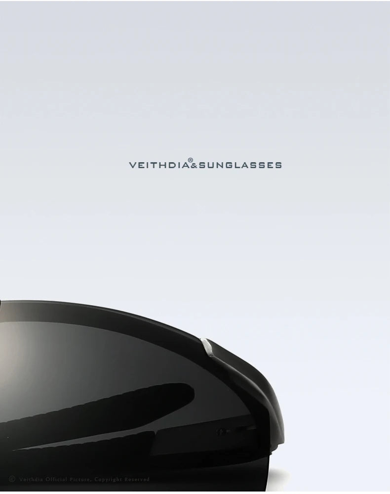 VEITHDIA aluminium magnésium hommes lunettes de soleil polarisées UV400 revêtement miroir lunettes de soleil en plein air lunettes pour homme accessoires 6588