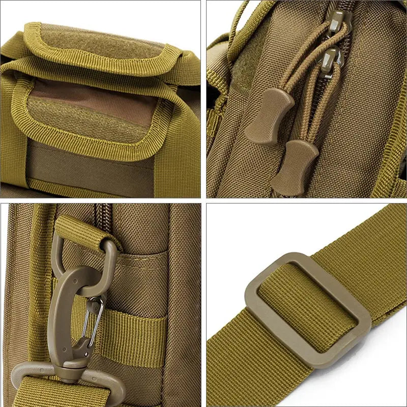 Sac à bandoulière imperméable pour homme, sac à bandoulière extérieur, sacs de messager initiés, sac à ceinture unique CamSolomon, sacs à main