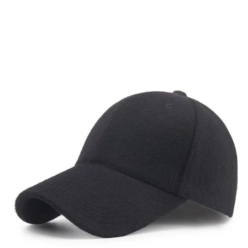 Casquette de baseball en laine unisexe — chapeau d'hiver épais et chaud, homme et femme