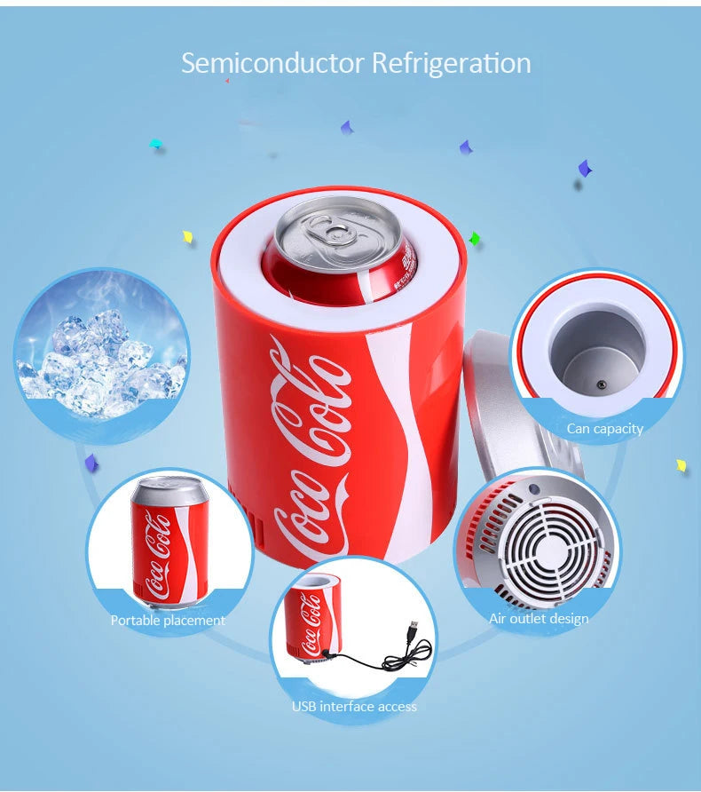Mini réfrigérateur Portable refroidisseur chaud et froid Gadget réservoirs de boissons refroidisseur plus chaud réfrigérateur petit réfrigérateur mobile refroidisseur réfrigérateur