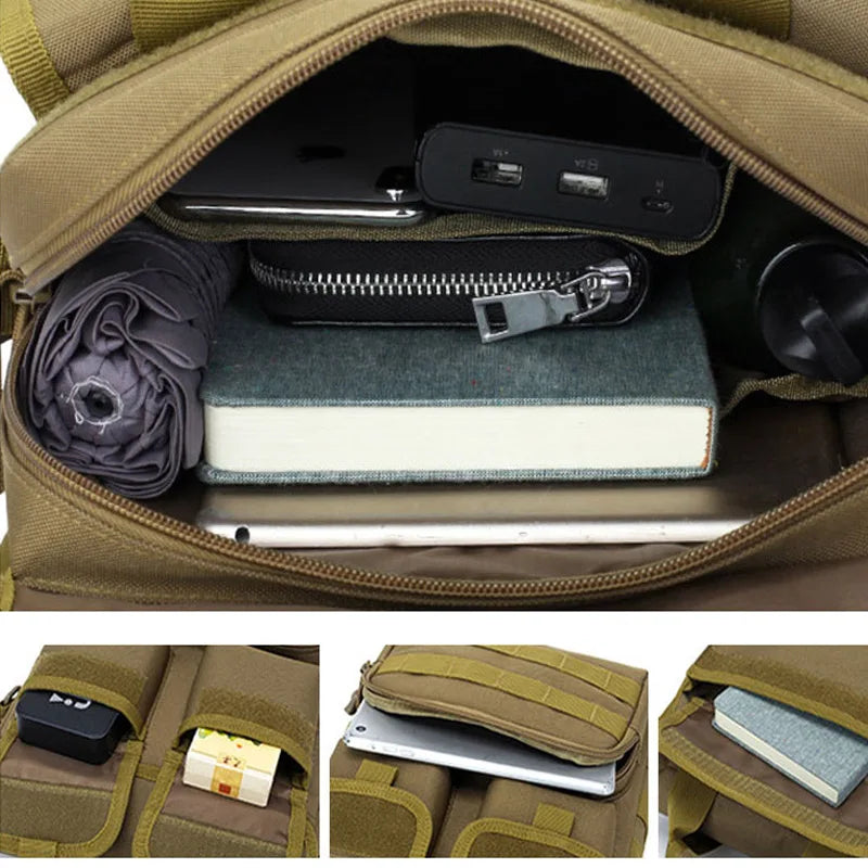Sac à bandoulière imperméable pour homme, sac à bandoulière extérieur, sacs de messager initiés, sac à ceinture unique CamSolomon, sacs à main