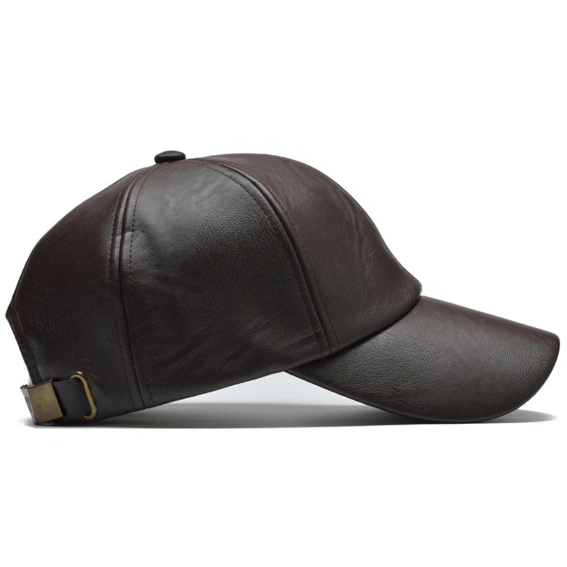 Casquette de baseball en cuir PU pour homme — chapeau d'hiver, nouvelle collection