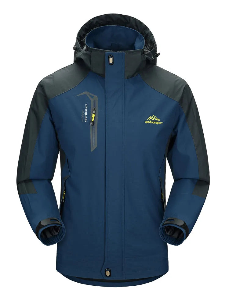 TRVLWEGO Camping randonnée veste hommes automne Sports de plein air manteaux escalade Trekking coupe-vent voyage imperméable vestes noir