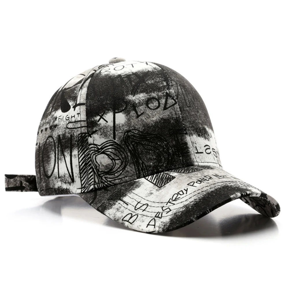 FS Black Red Graffiti Baseball Caps for Men Luxury Brand Women Hat Snapback Hip Hop Cap Street Trucker Hats Casquettes Men