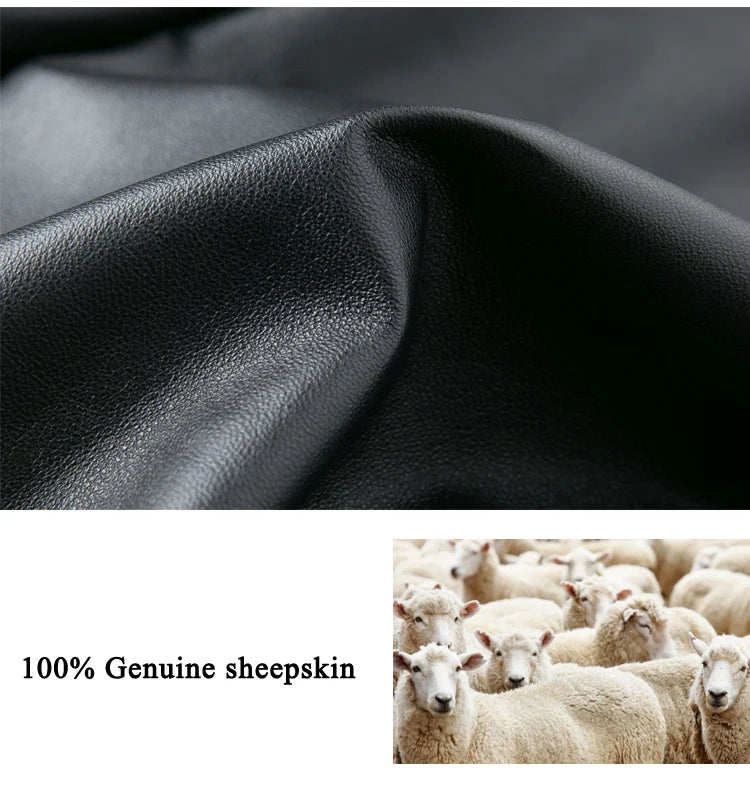 Gilet en cuir glacé pour homme classique — peau de mouton, col en V, cérémonie, nouvelle collection 2024