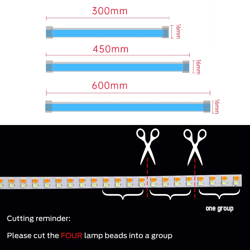2 pièces phares automobiles clignotant blanc jaune feux de débit de frein LED DRL voiture feux de jour bande Flexible étanche 12V
