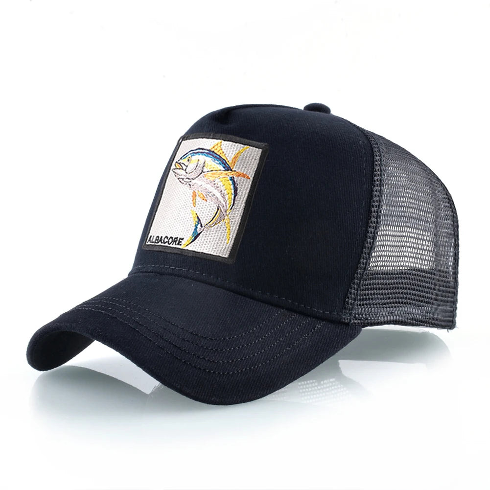 Casquette de Baseball en maille respirante pour femmes, casquette de camionneur avec Patch Albacore, Hip Hop, Casquette en os à rabat