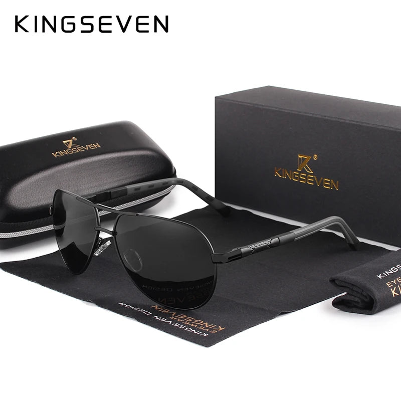 Lunettes de soleil homme vintage aluminium polarisées — classique, revêtement miroir, conduite