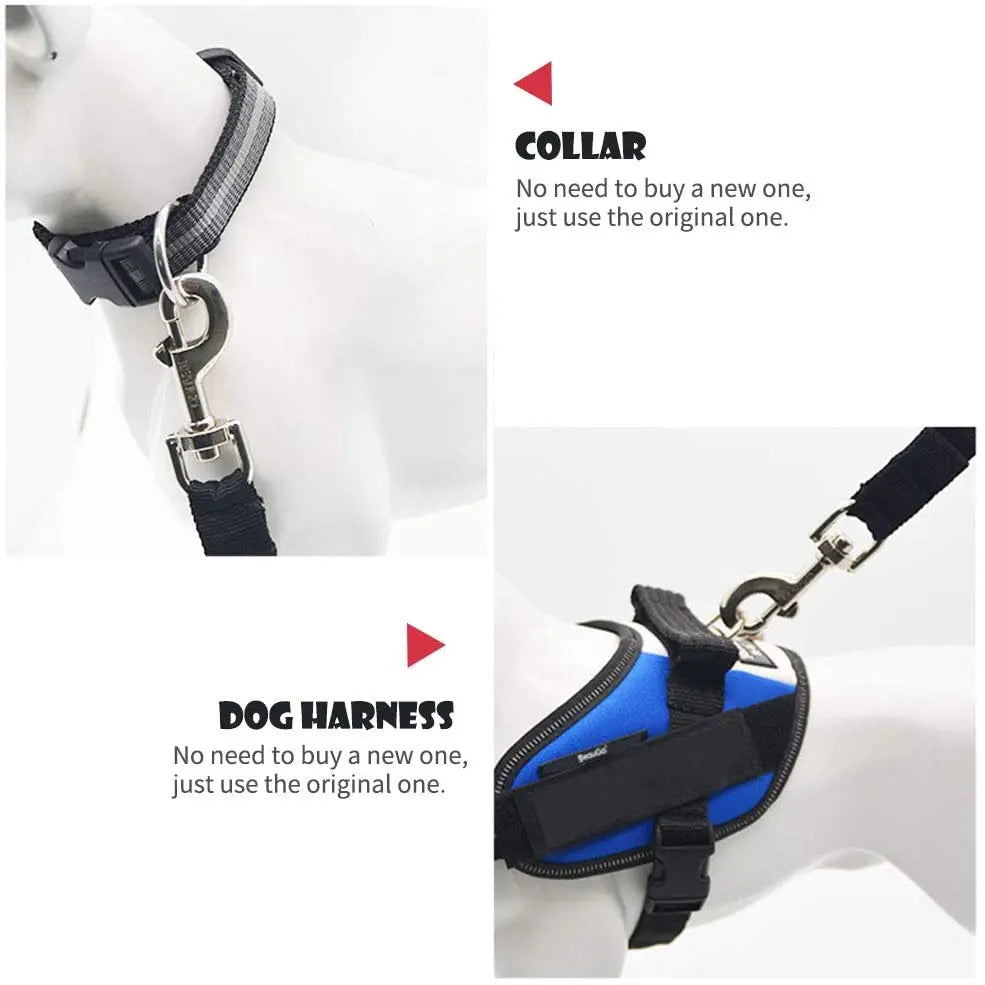 Cinturón de seguridad ajustable para mascotas, gatos, perros, asiento de seguridad para mascotas, vehículo, arnés para perros, Clip de plomo, palanca de seguridad, tracción, collares para perros, accesorios para c