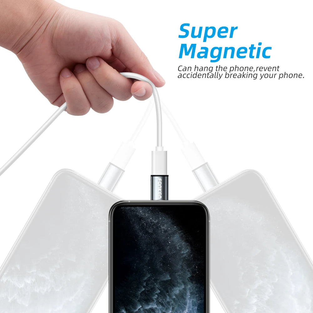 Conector de cable magnético, adaptador de cable para teléfono móvil Micro USB, punta magnética, cargador magnético, enchufe tipo C, adaptador para Huawei Android