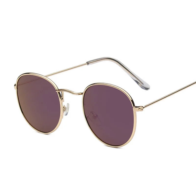 Small round metal sunglasses, women's vintage classic travel brand sunglasses, women's fashion retro sunglasses