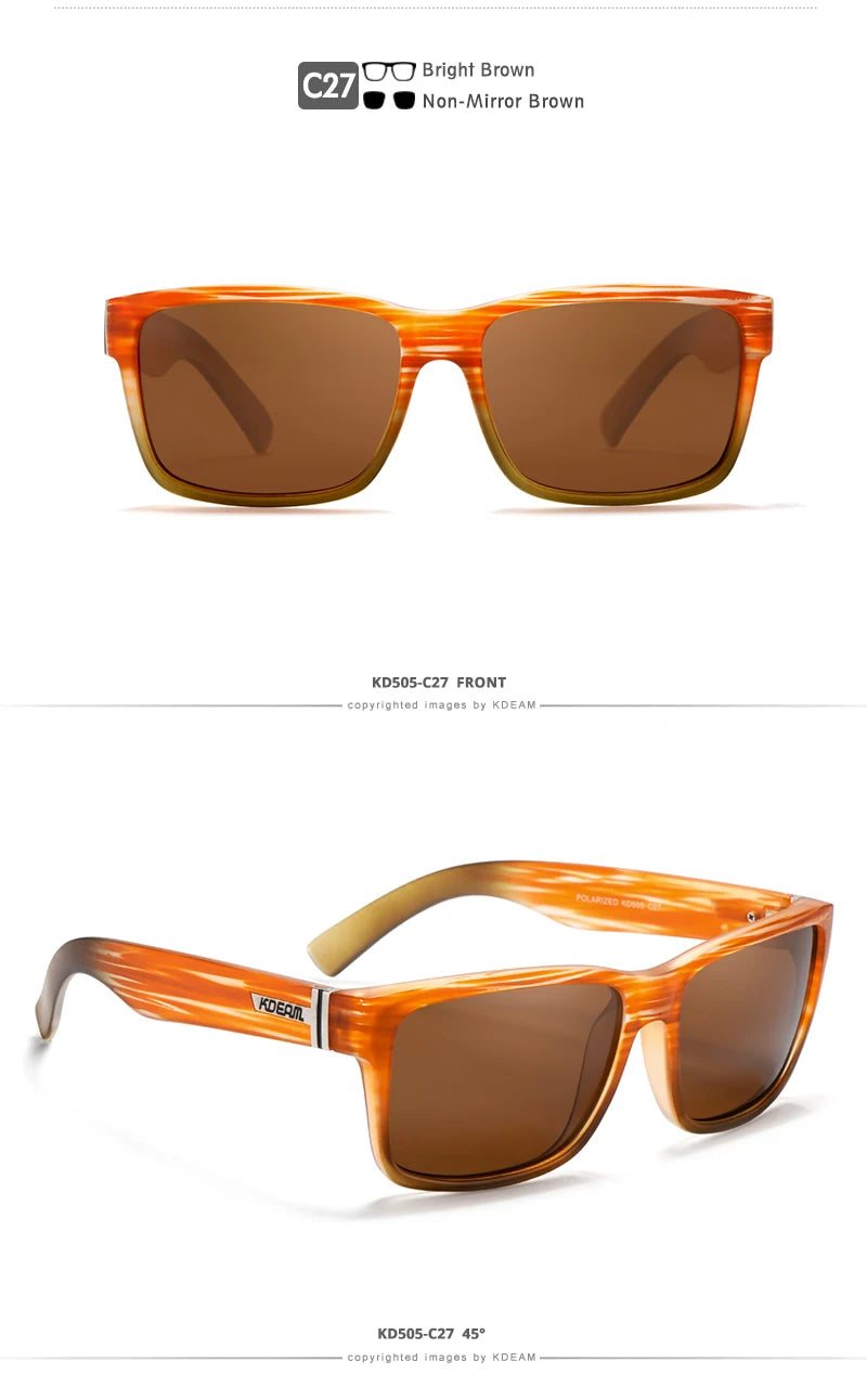 Lunettes de soleil sport polarisées — couleurs choquantes, conduite extérieur, photochromiques, avec boîte