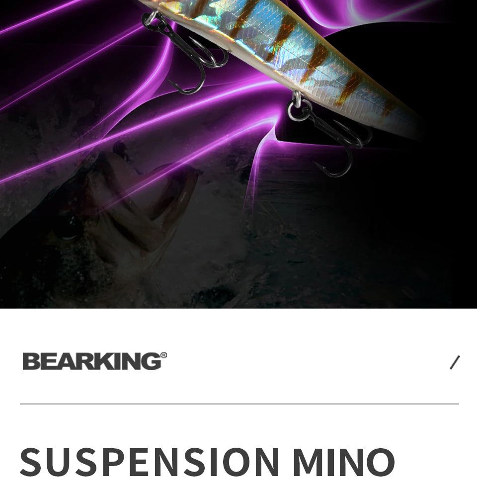 BEARKING 9.8 cm 10g SP plongée 2.1 m professionnel vairon Wobbler leurres de pêche qualité jerkbaits appât artificiel prédateur s'attaque