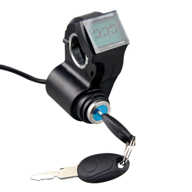 Voltmètre Accélérateur Pouce Vélo Électrique — Interrupteur Tension Batterie Clé