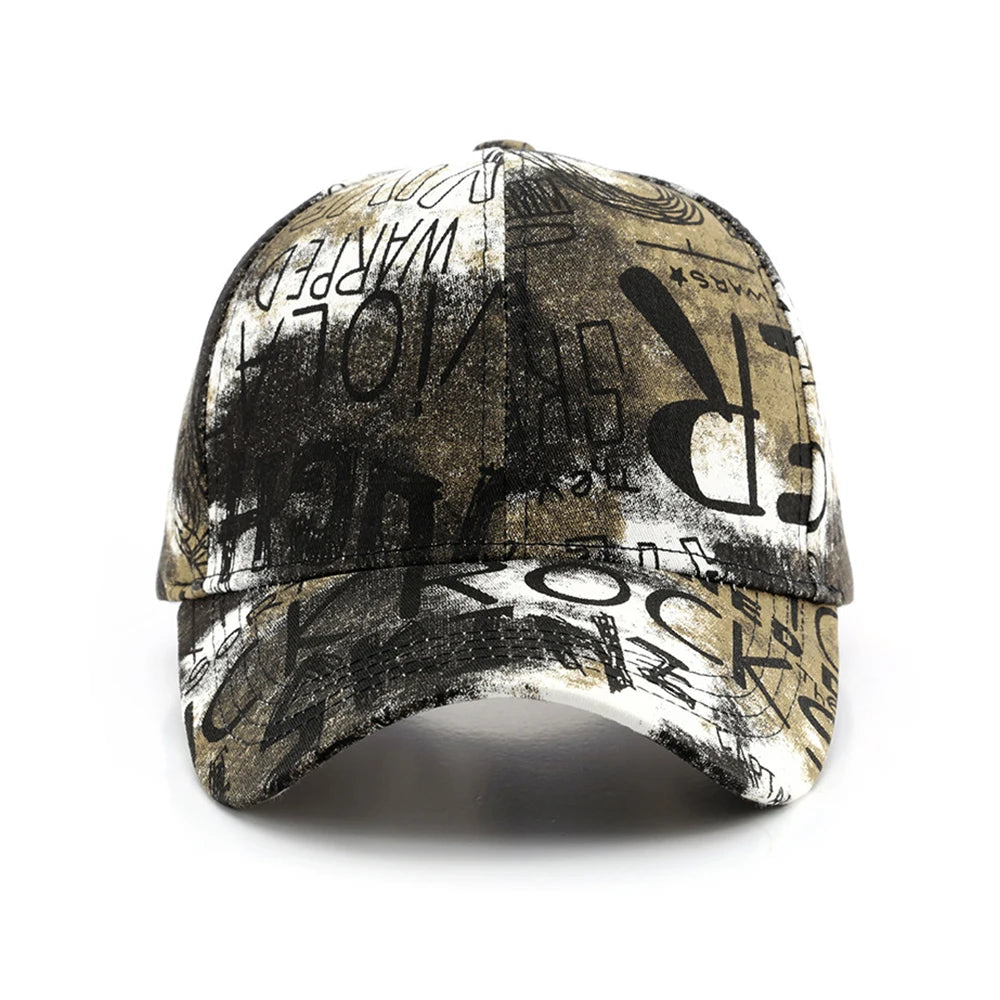 Casquette de baseball noir et rouge graffiti — snapback, hip-hop, trucker, streetwear (v2)