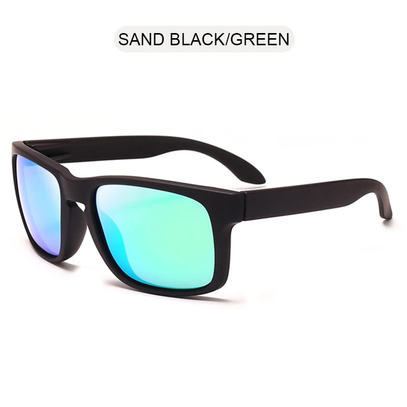 Lunettes de soleil polarisées carrées classiques pour hommes et femmes, Vintage, en plastique, élégantes, noires, pour Sports de plein air, UV400