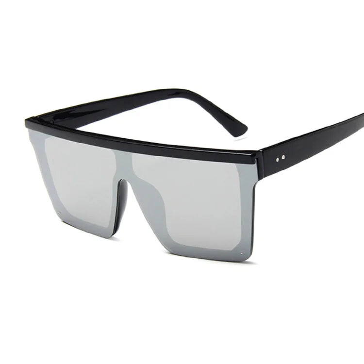 Lunettes de soleil rétro vintage carrées noires — hommes et femmes, mode