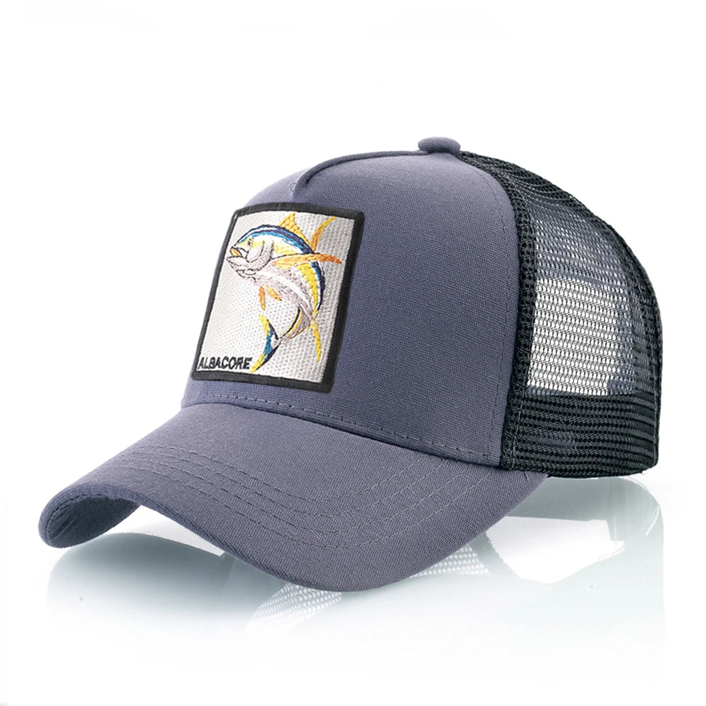 Casquette de Baseball en maille respirante pour femmes, casquette de camionneur avec Patch Albacore, Hip Hop, Casquette en os à rabat