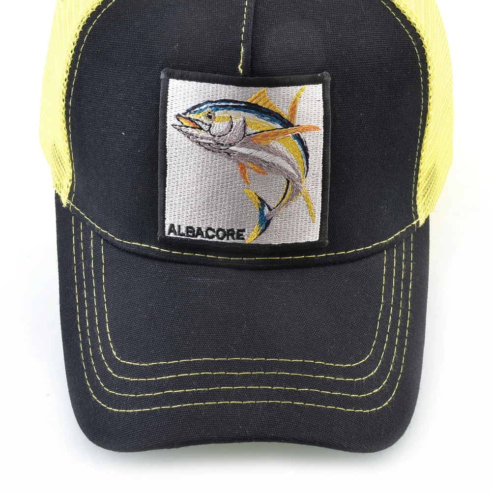Casquette de Baseball en maille respirante pour femmes, casquette de camionneur avec Patch Albacore, Hip Hop, Casquette en os à rabat