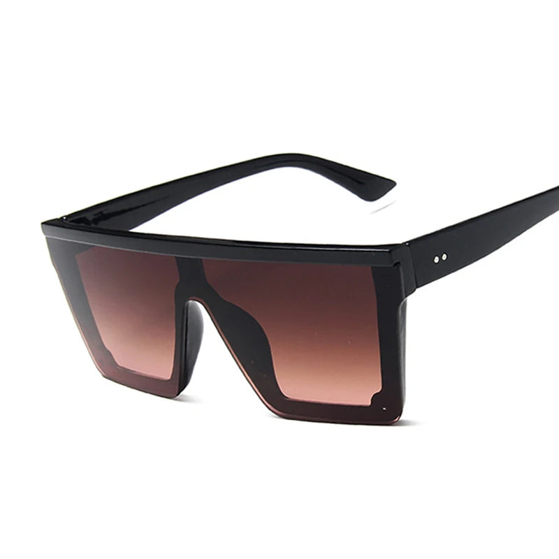 Lunettes de soleil rétro vintage carrées noires — hommes et femmes, mode