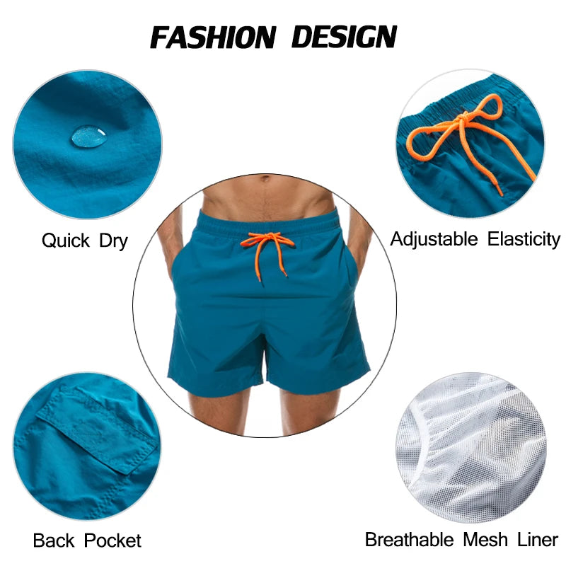 ESCATCH Maillot de Bain Short Homme — Natation, Surf, Course, Sport