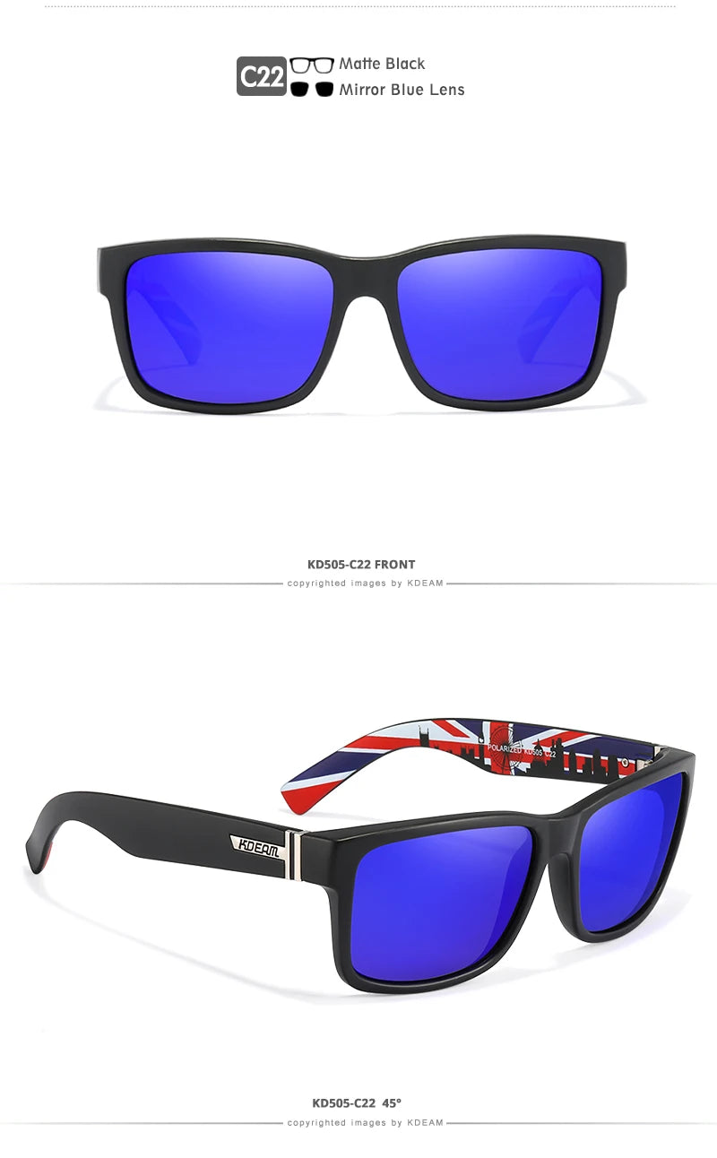Lunettes de soleil sport polarisées — couleurs choquantes, conduite extérieur, photochromiques, avec boîte