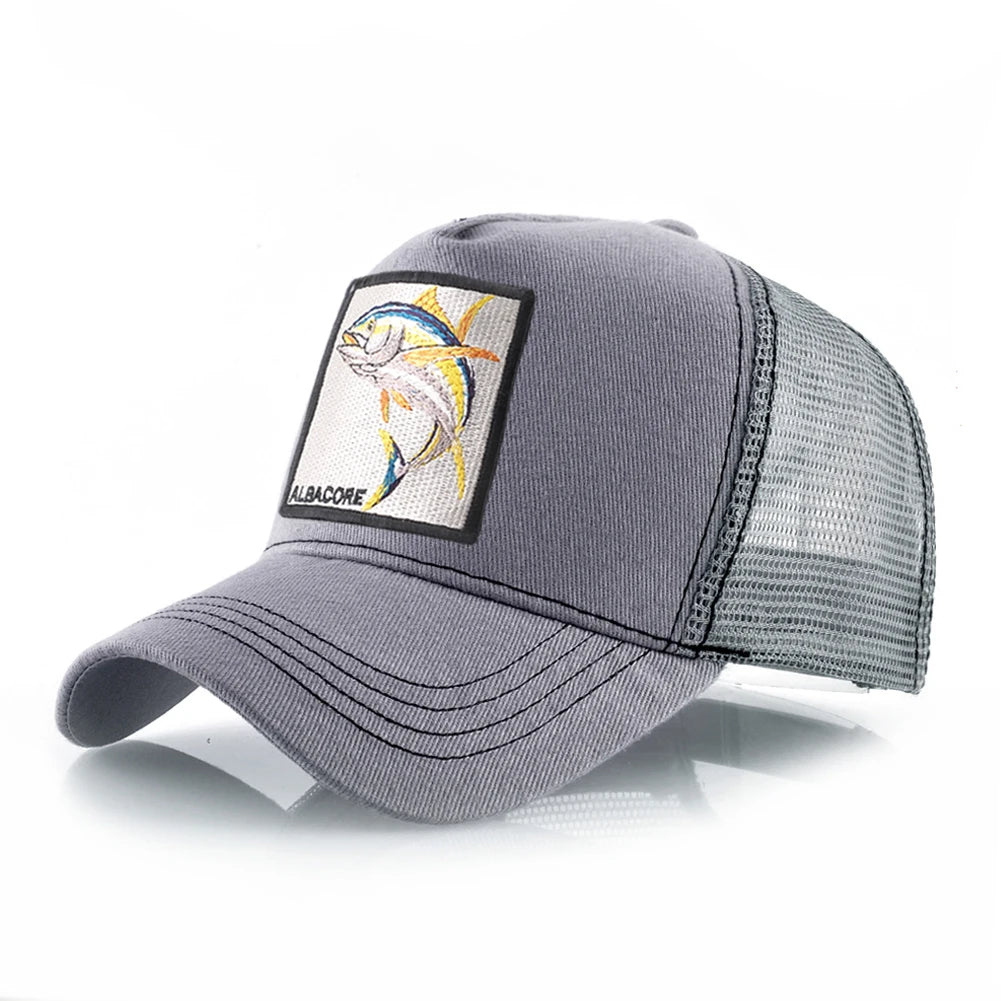 Casquette de Baseball en maille respirante pour femmes, casquette de camionneur avec Patch Albacore, Hip Hop, Casquette en os à rabat