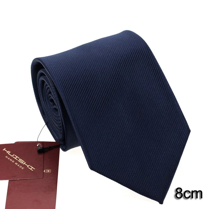 HUISHI Dark Blue Document Necktie for Men, 8 Styles, 8cm, 6cm, Waterproof, Jacquard, 03/Wear, Craings.com, Wedding Party