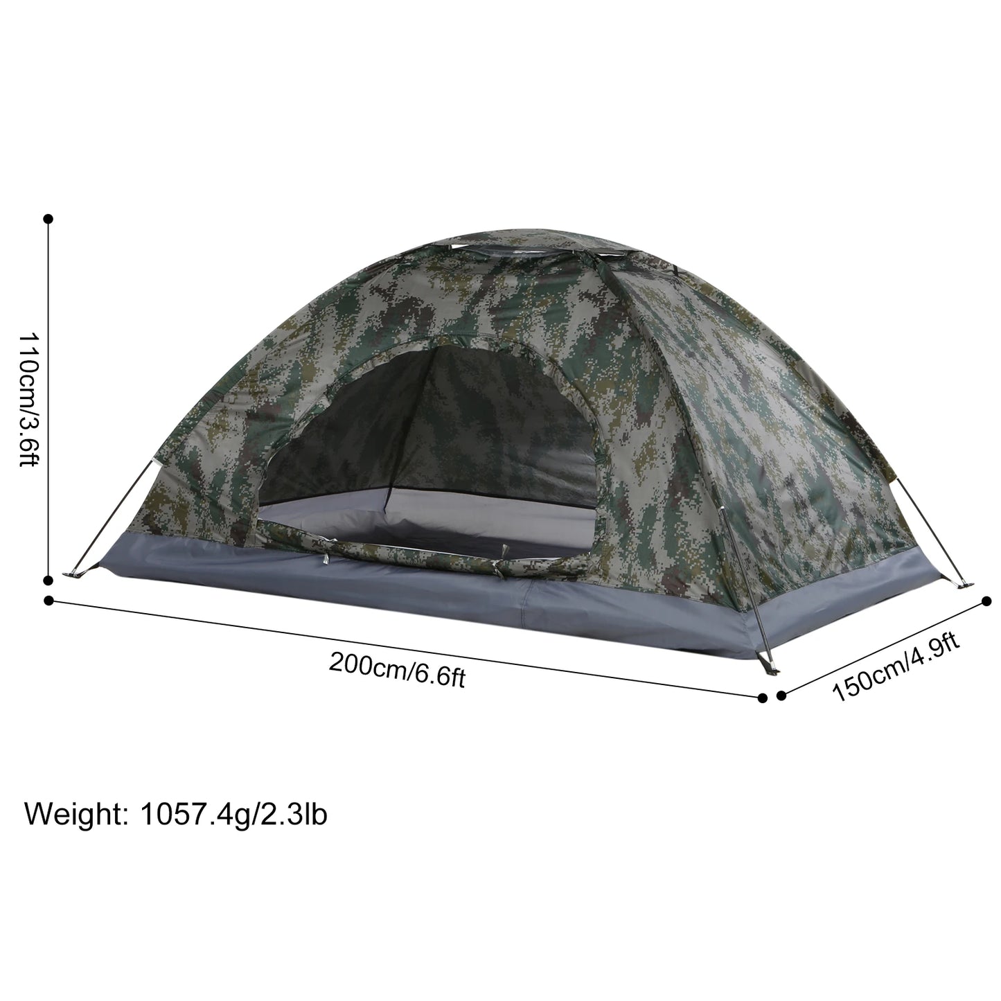 Tomshoo – tente de Camping ultralégère pour 1/2 personnes, monocouche, Portable, randonnée, revêtement Anti-UV, UPF 30 +, pour la pêche en plein air sur la plage