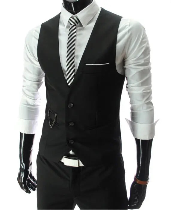 Gilet de Costume Homme Slim Fit M-7XL Nouvelle Collection 2026 – Gilet Décontracté et Habillé Sans Manches pour Homme