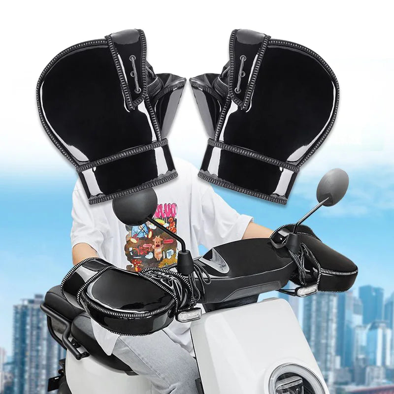 Manchons de Guidon Moto Imperméables — Gants Thermiques Hiver Scooter & Moto