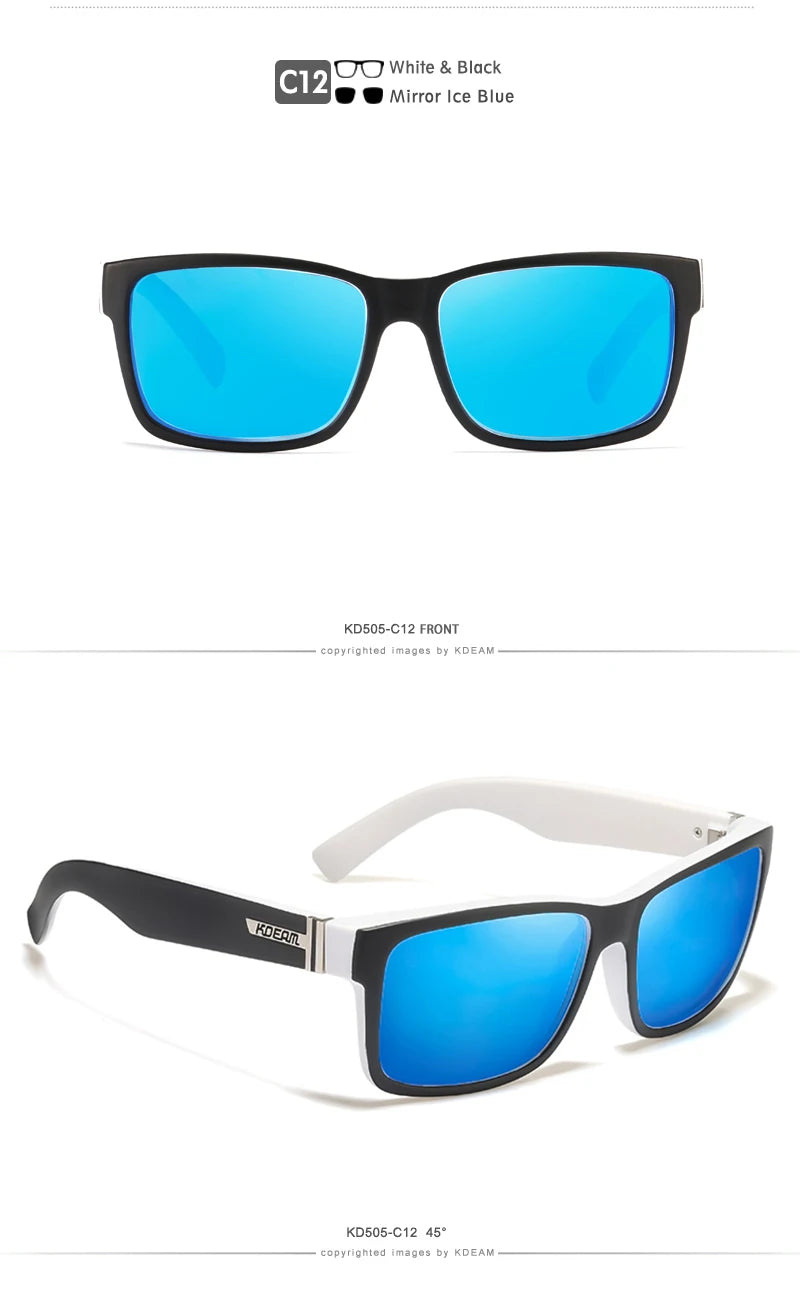 Lunettes de soleil sport polarisées — couleurs choquantes, conduite extérieur, photochromiques, avec boîte
