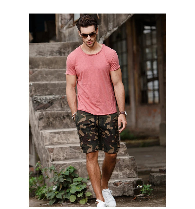 100% coton hommes T-shirt décontracté doux Fitness été mince T-shirts hommes vêtements de maison col rond à manches courtes solide T-shirt pour hommes