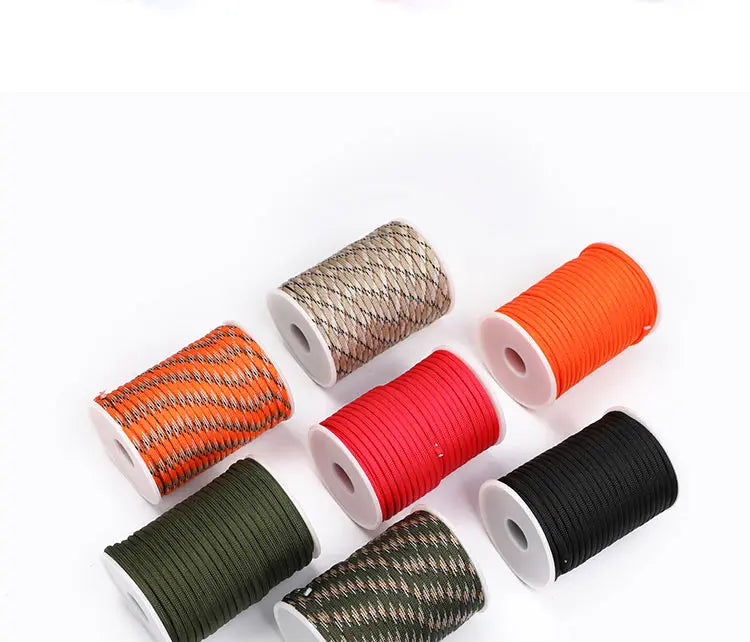 Paracorde 550 à 7 cœurs, 5M/15M/30M, 4mm, cordon de Parachute, kit de corde de survie pour Camping en plein air, parapluie, tente, lanière, corde à linge